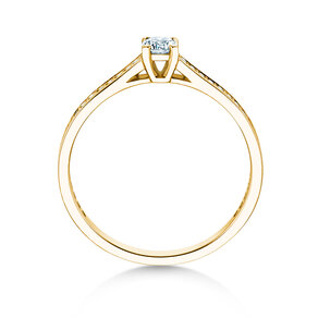 Verlobungsring Surprise Pavé in 9K Gelbgold mit Diamanten 0,38ct G/SI