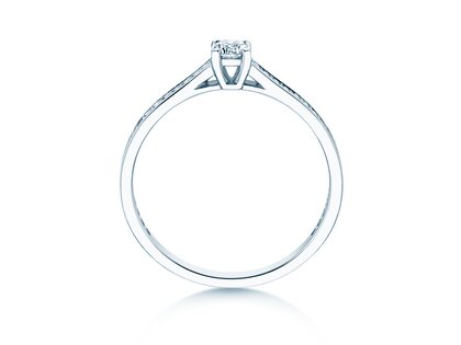 Verlobungsring Surprise Pavé in 9K Weißgold mit Diamanten 0,38ct G/SI