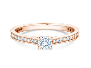 Verlobungsring Surprise Pavé in 14K Roségold mit Diamanten 0,49ct G/SI