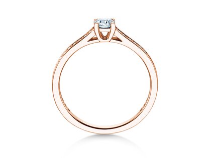 Verlobungsring Surprise Pavé in 14K Roségold mit Diamanten 0,49ct G/SI