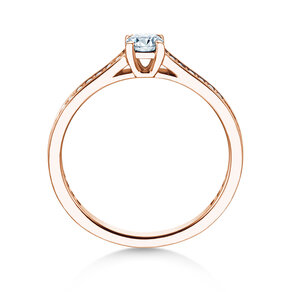 Verlobungsring Surprise Pavé in 14K Roségold mit Diamanten 0,49ct G/SI