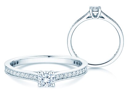 Verlobungsring Surprise Pavé in Platin 950/- mit Diamanten 0,49ct G/SI