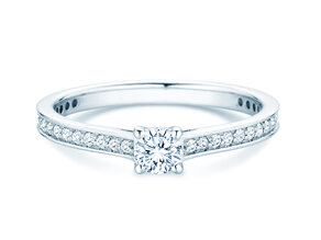 Verlobungsring Surprise Pavé in 9K Weißgold mit Diamanten 0,49ct G/SI