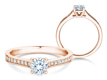 Verlobungsring Surprise Pavé in 9K Weißgold mit Diamanten 0,71ct G/SI