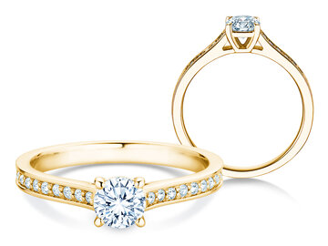 Verlobungsring Surprise Pavé in 9K Weißgold mit Diamanten 0,71ct G/SI