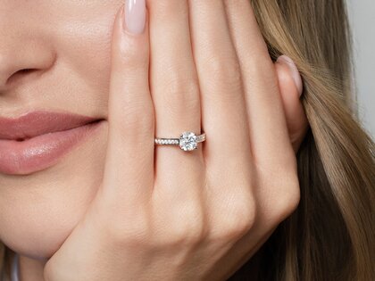 Verlobungsring Surprise Pavé in 9K Weißgold mit Diamanten 1,28ct G/SI