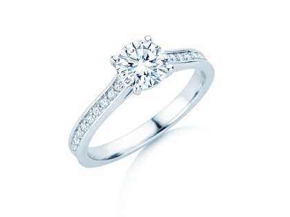 Verlobungsring Surprise Pavé in 9K Weißgold mit Diamanten 1,28ct G/SI