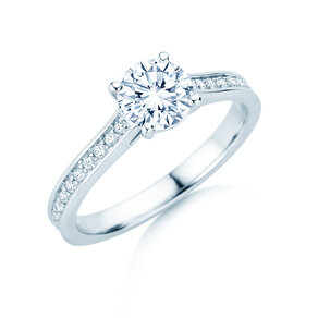 Verlobungsring Surprise Pavé in 9K Weißgold mit Diamanten 1,28ct G/SI