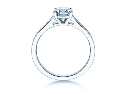 Verlobungsring Surprise Pavé in 9K Weißgold mit Diamanten 1,28ct G/SI