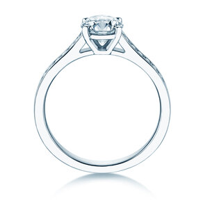 Verlobungsring Surprise Pavé in 9K Weißgold mit Diamanten 1,28ct G/SI