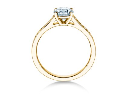 Verlobungsring Surprise Pavé in 9K Gelbgold mit Diamanten 1,28ct G/SI