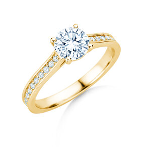 Verlobungsring Surprise Pavé in 9K Gelbgold mit Diamanten 1,28ct G/SI