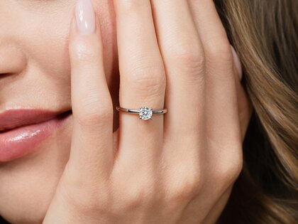 Verlobungsring Classic 4 in 14K Gelbgold mit Diamant 0,40ct G/SI