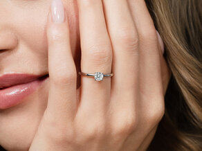 Verlobungsring Classic 4 in 14K Gelbgold mit Diamant 0,40ct G/SI
