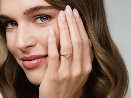 Verlobungsring Classic 4 in 14K Gelbgold mit Diamant 0,40ct G/SI