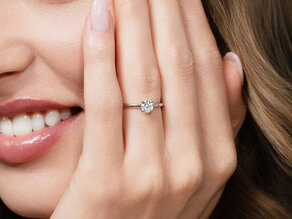 Verlobungsring Classic 4 in 9K Gelbgold mit Diamant 0,50ct G/SI
