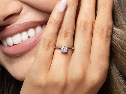 Verlobungsring Classic 4 in 14K Gelbgold mit Diamant 0,75ct G/SI