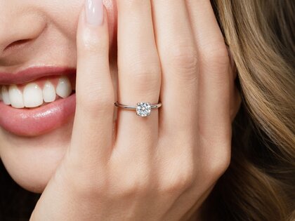 Verlobungsring Classic 4 in 14K Gelbgold mit Diamant 0,75ct G/SI