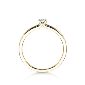 Verlobungsring Classic 4 in 14K Gelbgold mit Diamant 0,10ct H/SI
