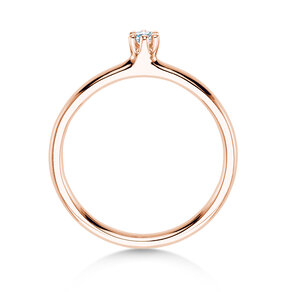 Verlobungsring Classic 6 in 14K Roségold mit Diamant 0,05ct G/IF