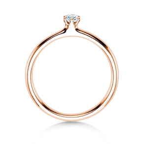 Verlobungsring Classic 6 in 14K Roségold mit Diamant 0,07ct G/VS