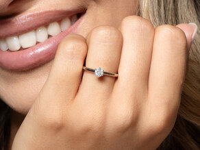 Verlobungsring Classic 6 in 14K Gelbgold mit Diamant 0,20ct G/SI