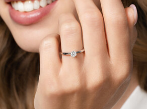 Verlobungsring Classic 6 in 14K Roségold mit Diamant 0,25ct G/SI