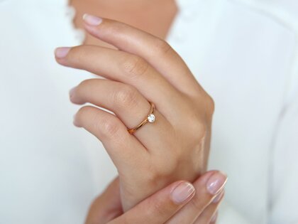 Verlobungsring Classic 6 in 9K Roségold mit Diamant 0,25ct G/SI