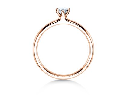Verlobungsring Classic 6 in 9K Roségold mit Diamant 0,25ct G/SI
