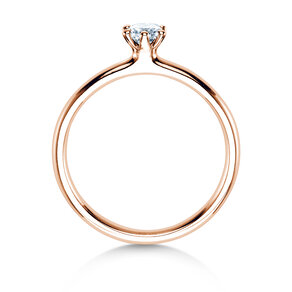 Verlobungsring Classic 6 in 9K Roségold mit Diamant 0,25ct G/SI