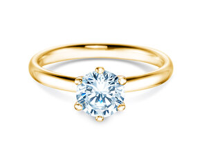 Verlobungsring Classic 6 in 9K Gelbgold mit Labordiamant 1,00ct E/VS