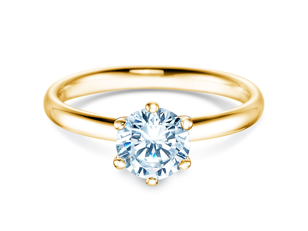 Verlobungsring Classic 6 in 14K Gelbgold mit Diamant 1,25ct G/SI