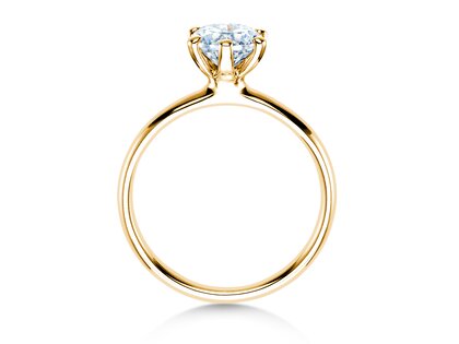 Verlobungsring Classic 6 in 9K Gelbgold mit Labordiamant 1,00ct E/VS