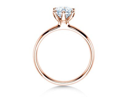 Verlobungsring Classic 6 in 18K Roségold mit Labordiamant 1,00ct E/VS