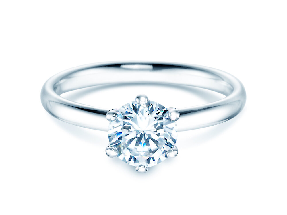 Verlobungsring Classic 6 in 18K Weißgold mit Diamant 2,00ct G/SI