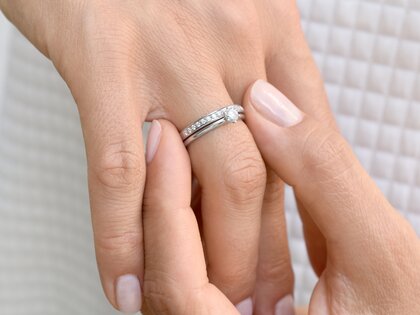 Verlobungsring Classic 6 in 14K Weißgold mit Diamant 0,30ct G/IF