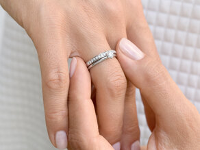 Verlobungsring Classic 6 in 14K Weißgold mit Diamant 0,30ct G/IF