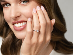 Verlobungsring Classic 6 in 18K Roségold mit Diamant 0,60ct H/SI