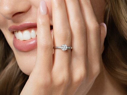 Verlobungsring Classic 6 in 14K Gelbgold mit Diamant 0,75ct H/SI