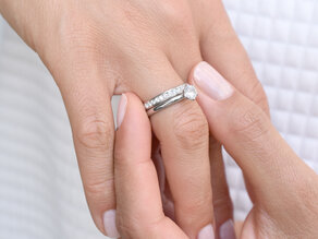 Verlobungsring Classic 6 in 14K Weißgold mit Diamant 0,75ct H/SI