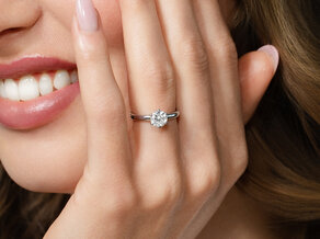 Verlobungsring Classic 6 in 14K Gelbgold mit Diamant 1,00ct G/SI