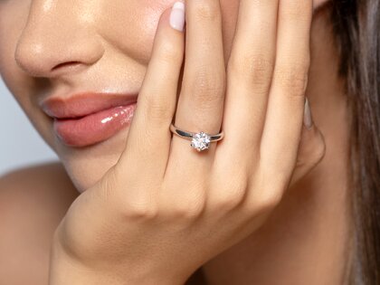 Verlobungsring Classic 6 in 14K Gelbgold mit Diamant 1,00ct G/SI