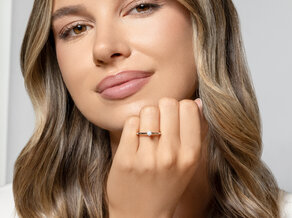 Verlobungsring Classic 6 in 14K Gelbgold mit Diamant 0,15ct H/SI