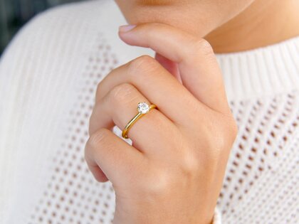 Verlobungsring Classic 6 in Gelbgold
