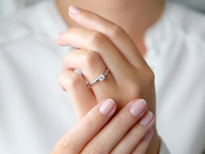Verlobungsring Classic 6 in 14K Weißgold mit Diamant 0,40ct G/SI
