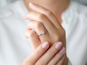 Verlobungsring Classic 6 in 14K Weißgold mit Diamant 0,40ct G/SI