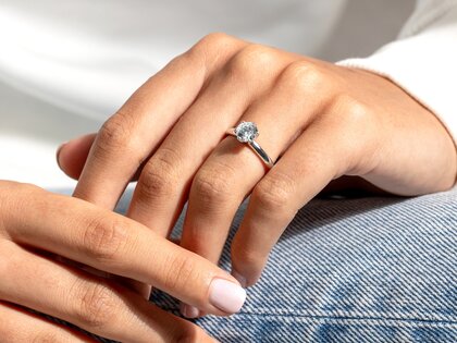 Verlobungsring Classic 6 in 14K Weißgold mit Diamant 2,50ct G/VS