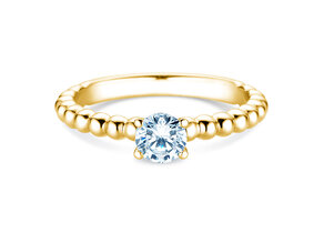 Verlobungsring Classic Beads in 18K Gelbgold mit Diamant 0,60ct H/SI