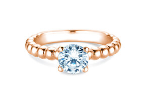 Verlobungsring Classic Beads in 14K Roségold mit Diamant 1,00ct G/SI
