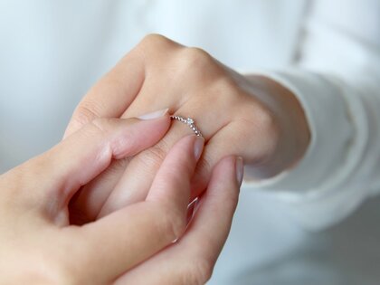 Verlobungsring Classic Beads in Silber 925/- mit Diamant 0,05ct H/SI